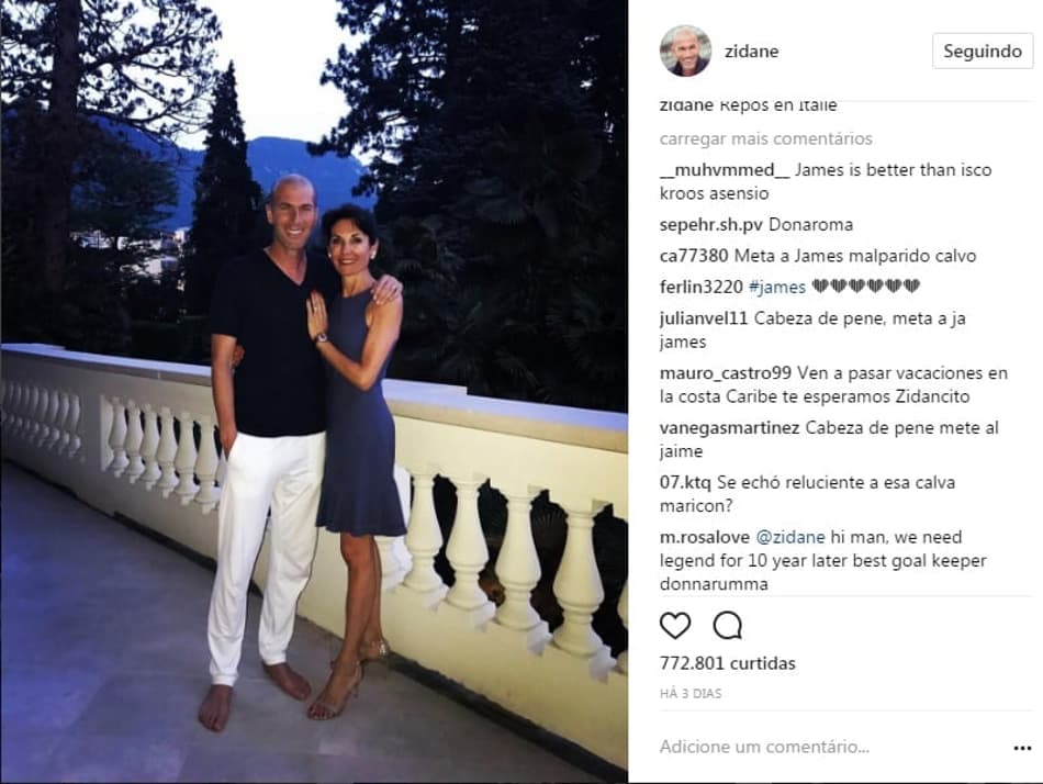 Colombianos “invadem” instagram de Zidane após vitória sobre Camarões