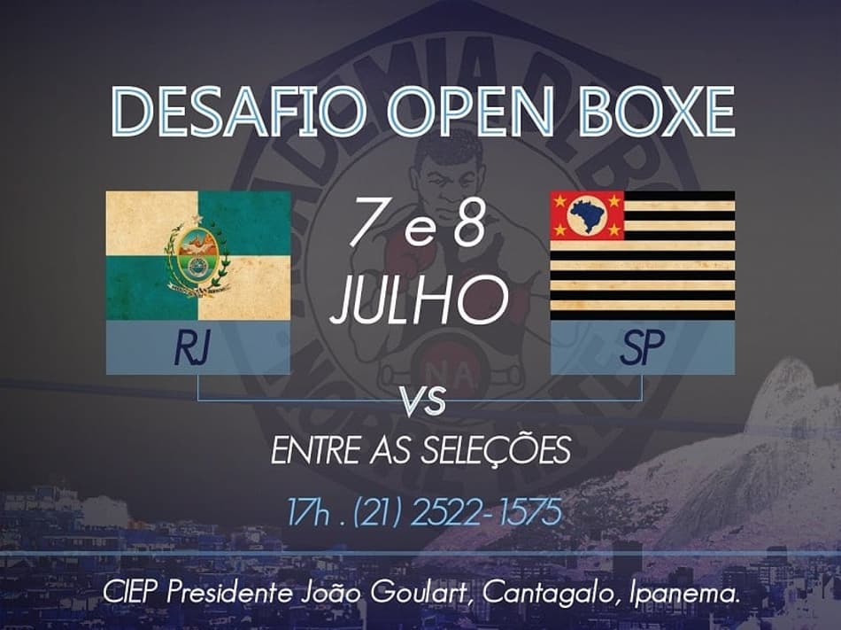 Desafio Open Boxe entre Rio e São Paulo acontece nos dias 7 e 8 de julho