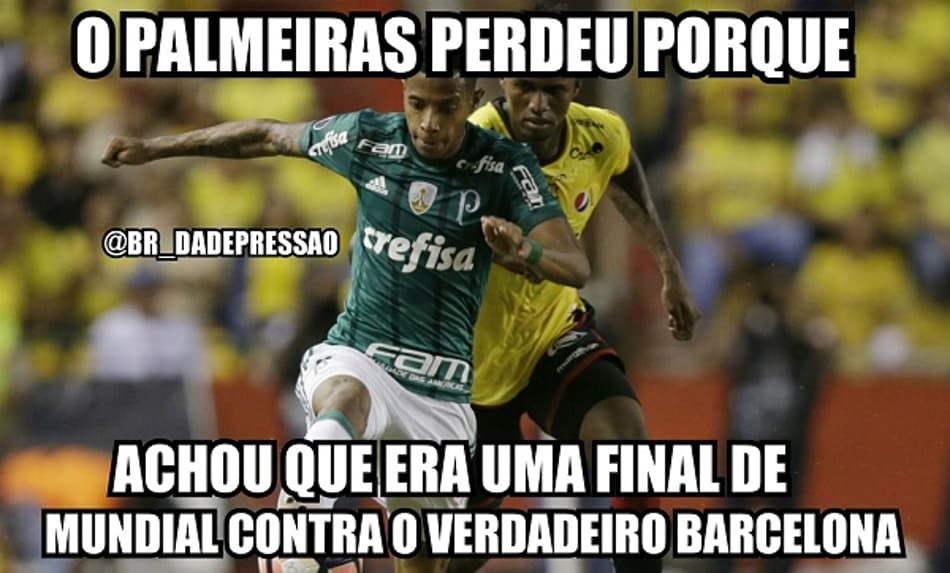 Palmeiras não escapa das zoações após derrota para o Barcelona