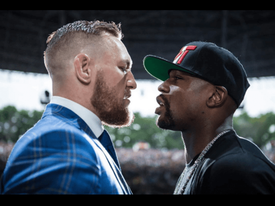 Veja a encarada de Mayweather e McGregor em segundo dia de turnê