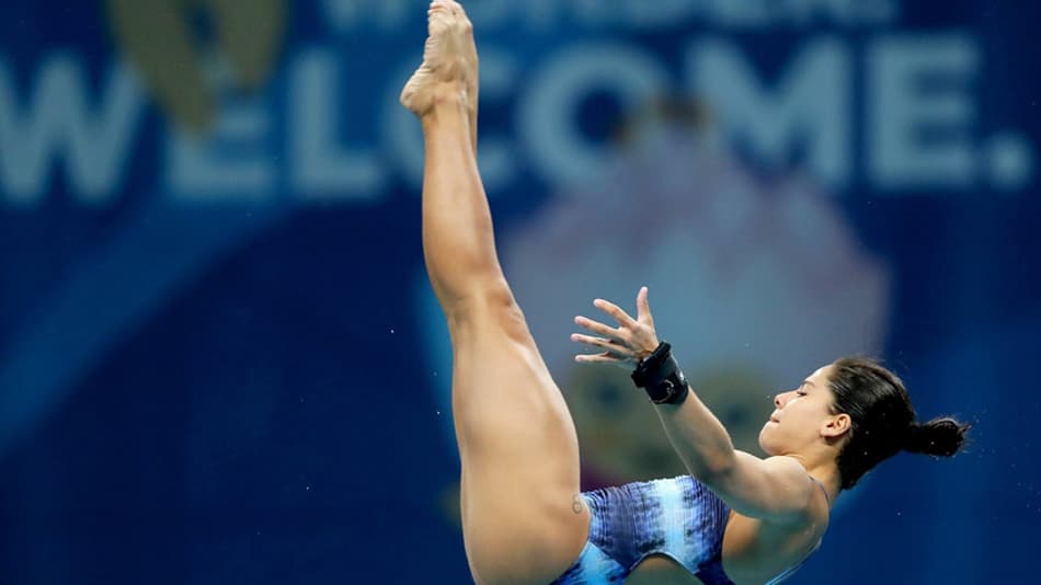 Ingrid Oliveira ficou em último lugar na plataforma 10m