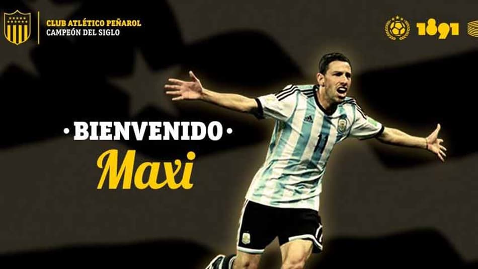 Peñarol anuncia chegada do meia argentino Maxi Rodríguez
