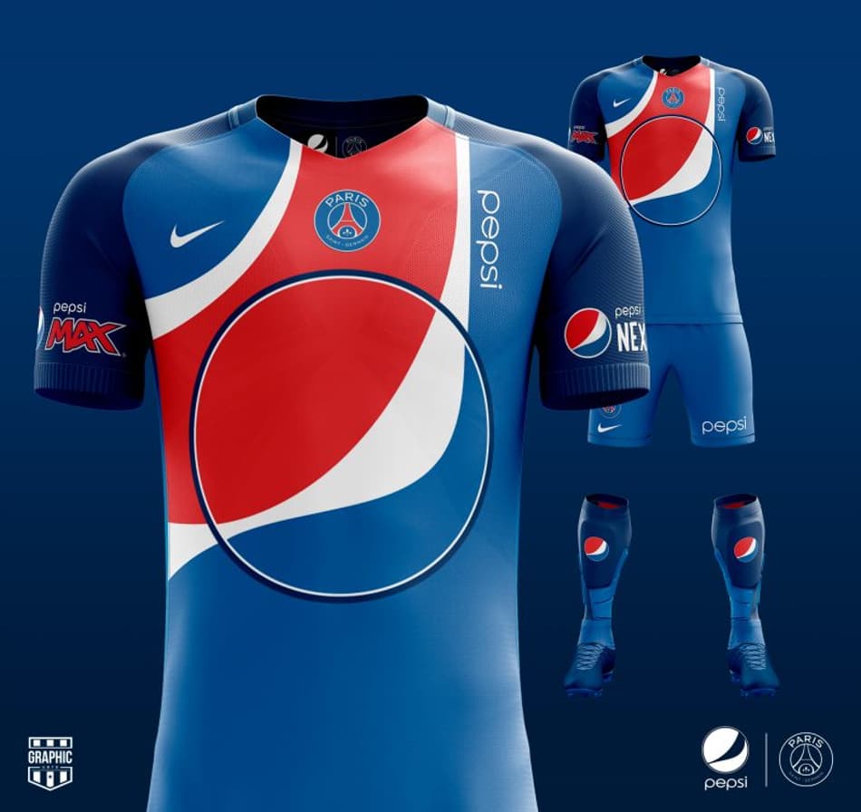 E se os uniformes dos clubes fossem personalizados com marcas famosas?