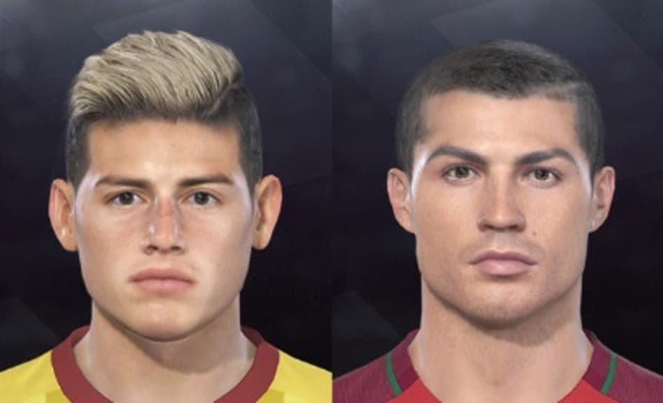 Impecável! Konami revela faces de cinco astros em PES 2018