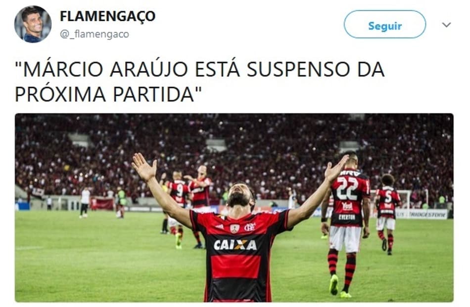 Flamenguistas comemoram suspensão de Márcio Araújo