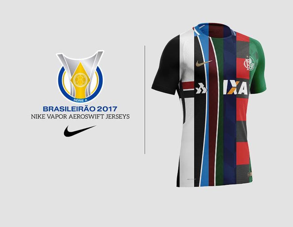 Designer cria camisas de clubes do Brasileirão inspiradas na Nike; veja galeria