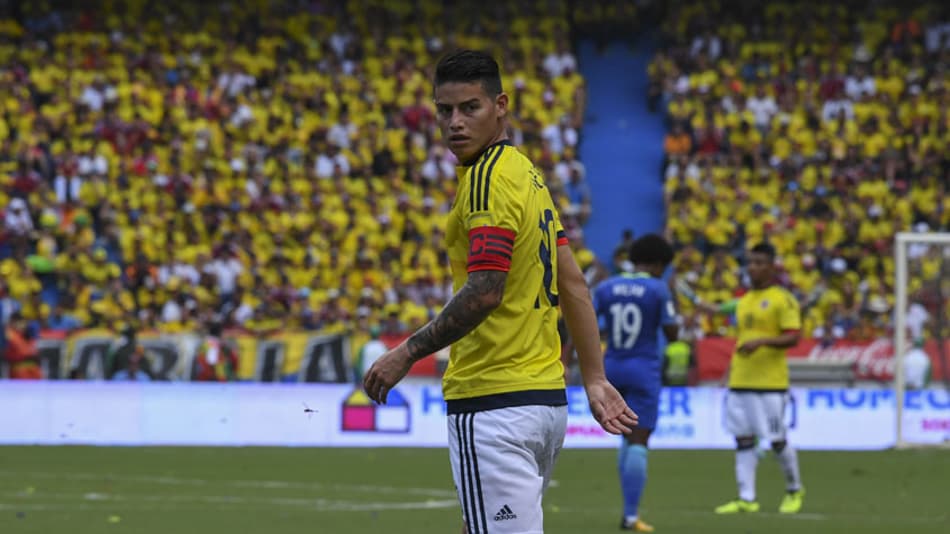 James Rodríguez e Falcao García vibram com empate diante do Brasil