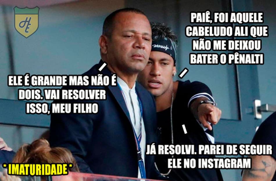 Treta entre Neymar e Cavani rende piadas na web