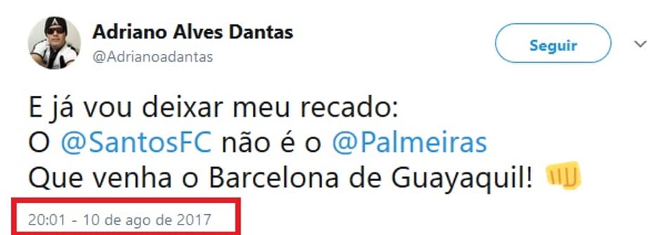 Relembre zoações de santistas após eliminação do Palmeiras para o Barcelona-EQU