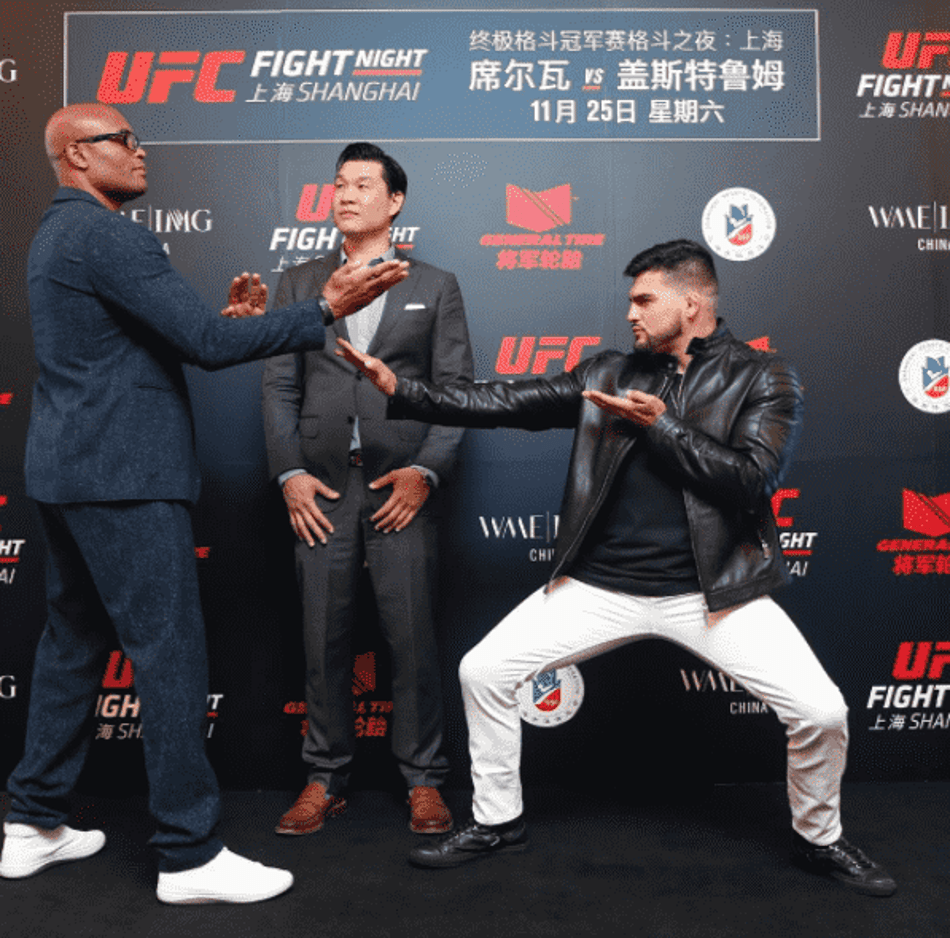 Anderson Silva encara Gastelum para promover o UFC China. Assista!