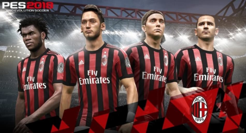 PES 2018 agradece! Konami e Milan anunciam parceria global
