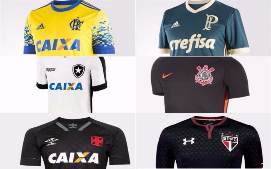 Qual a terceira camisa mais bonita do futebol brasileiro? Escolha a sua!