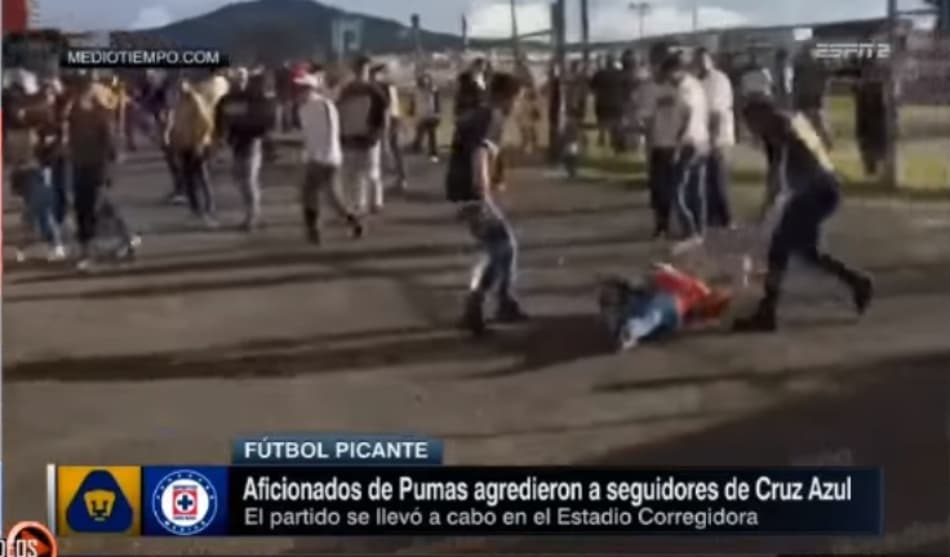Briga de torcida marca duelo entre Pumas e Cruz Azul