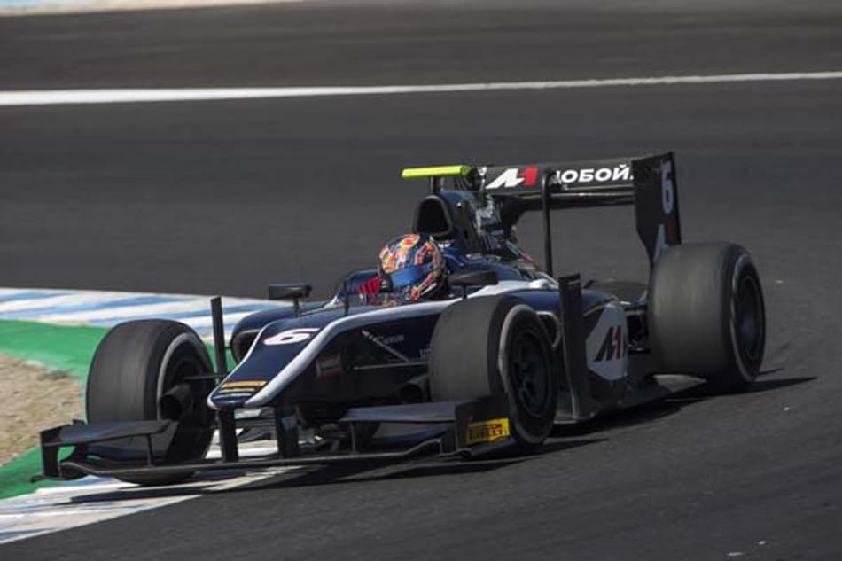 Artem Markelov vence a corrida de domingo da F2 em Jerez
