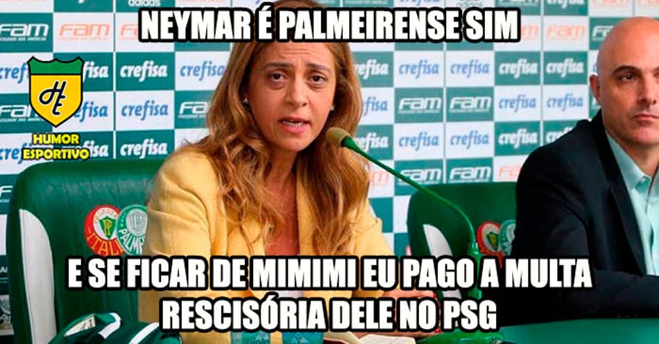 Neymar no Palmeiras? Internautas fazem piadas com repercussão de foto