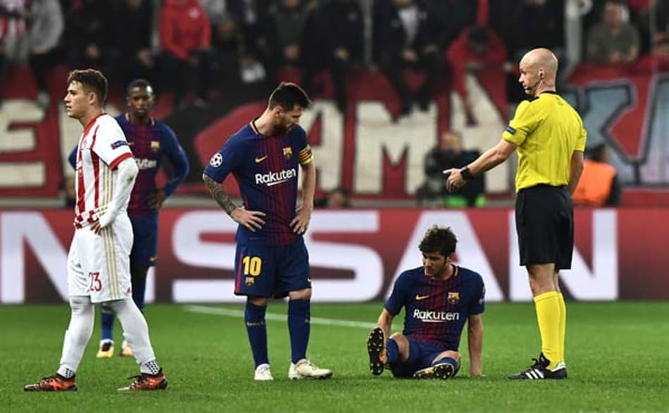 Sergi Roberto e André Gomes devem desfalcar o Barcelona por um mês