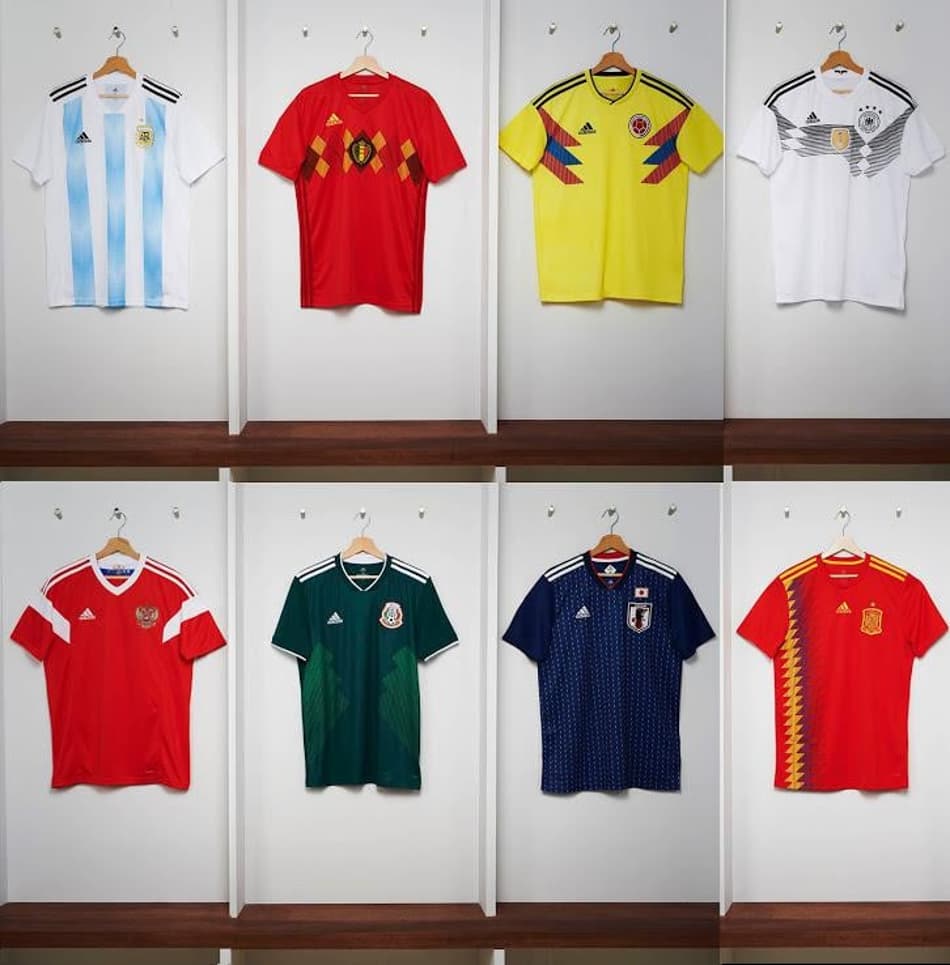Marca lança ‘pacotão’ com oito camisas para a Copa. Mantos retrô predominam
