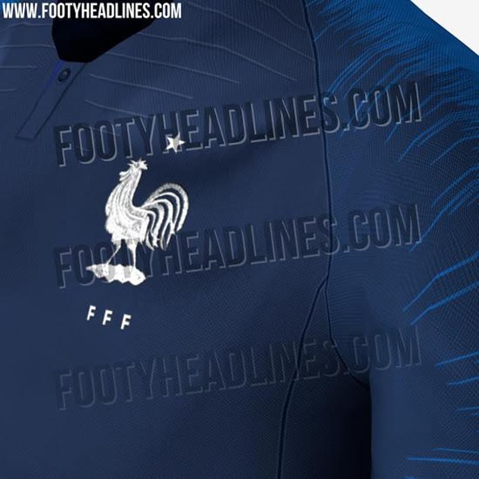 Site vaza camisas titulares da França e Inglaterra para a Copa do Mundo