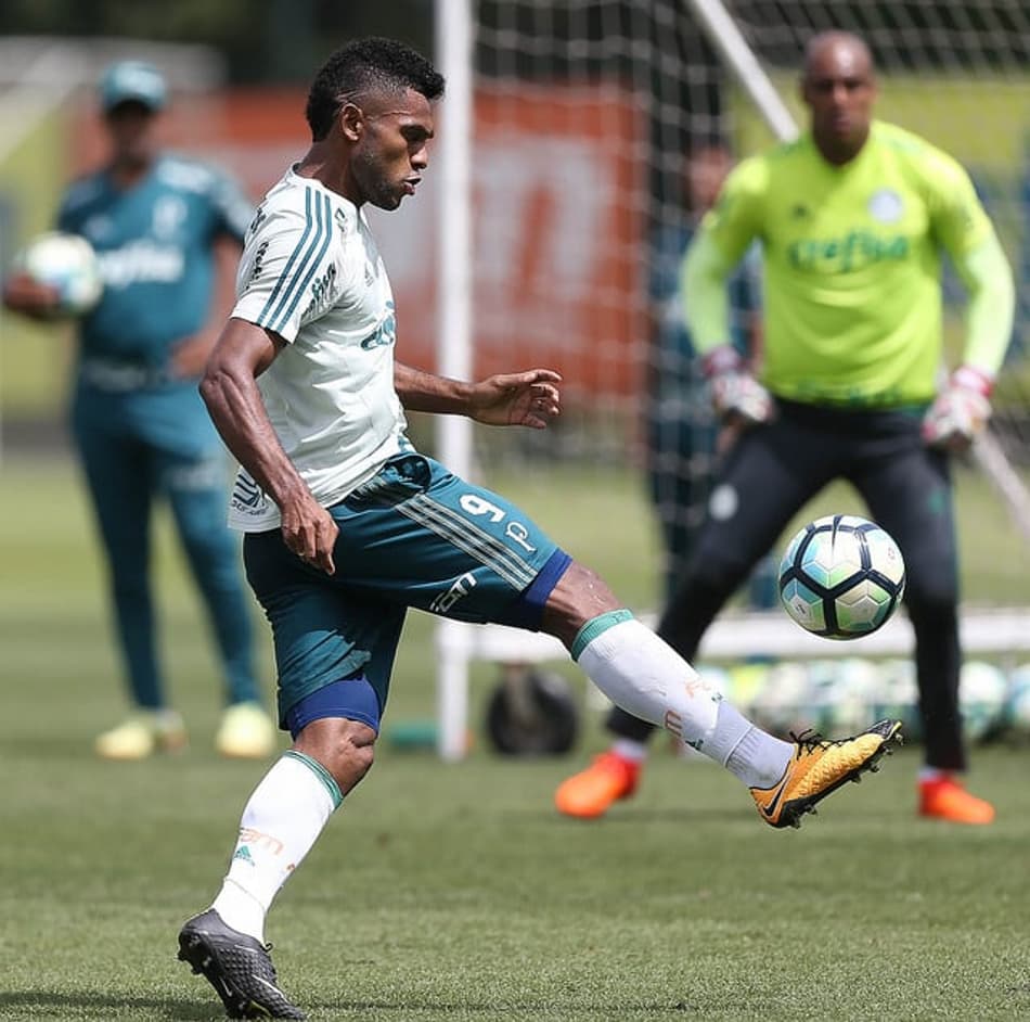 Borja durante o treino desta manhã