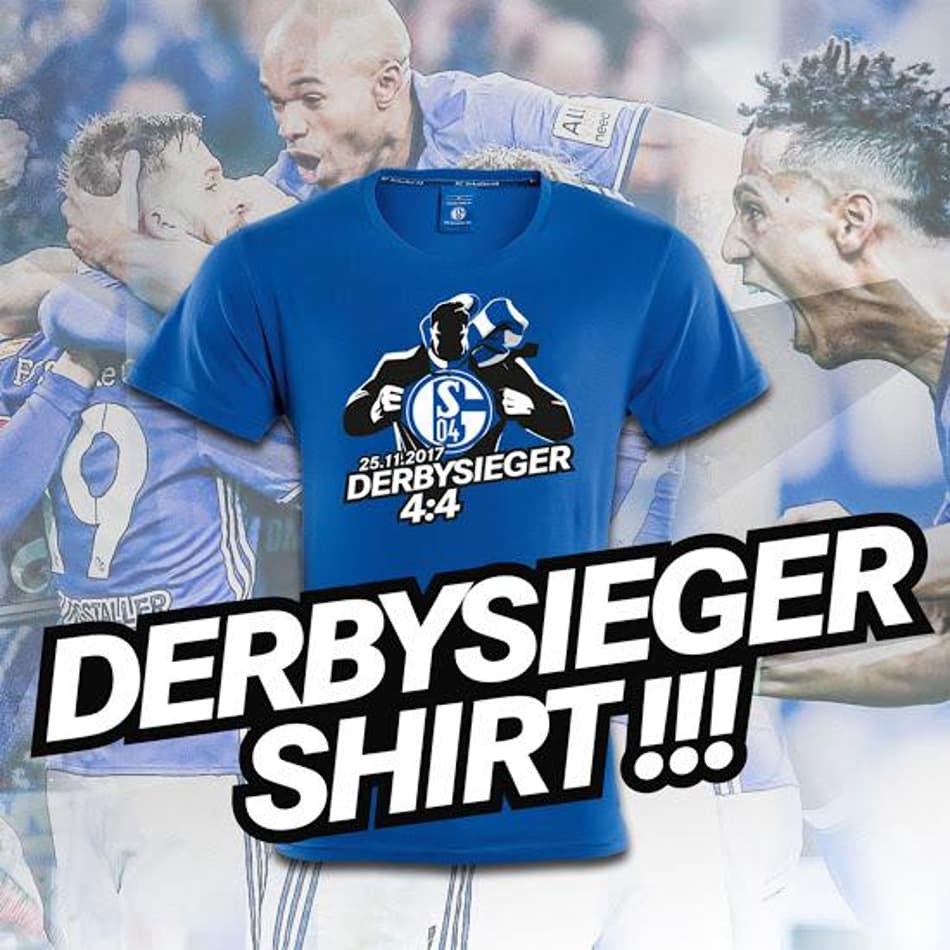 Com direito a frase irreverente, Schalke 04 lança camisa para celebrar empate épico