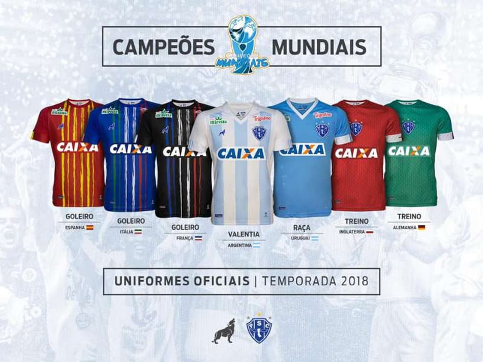 Paysandu homenageia seleções campeãs mundiais em seu novo uniforme