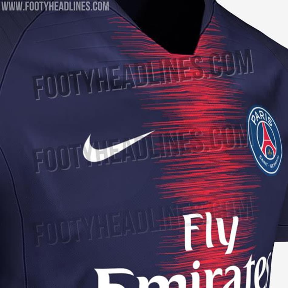 Site vaza camisa titular do PSG para a próxima temporada. Peça terá faixa ousada