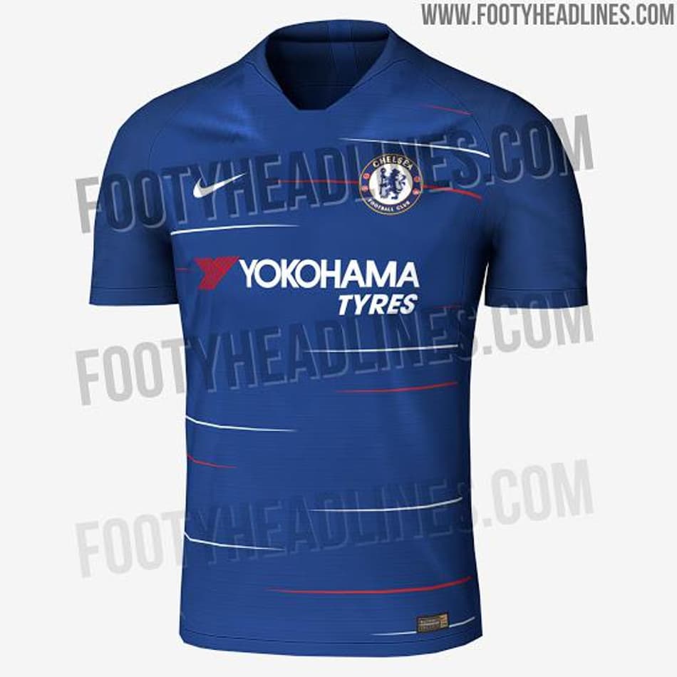 Site vaza camisa titular do Chelsea para 18/19, além de parte do manto reserva