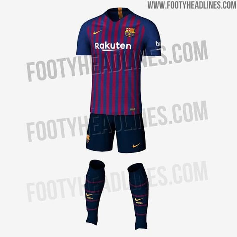 Como em 1998: Uniforme do Barcelona com esquema de cores retrô é revelado por site