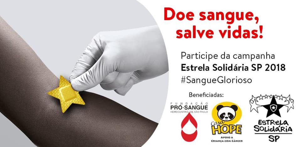 Torcedores do Botafogo em São Paulo organizam campanha de doação de sangue