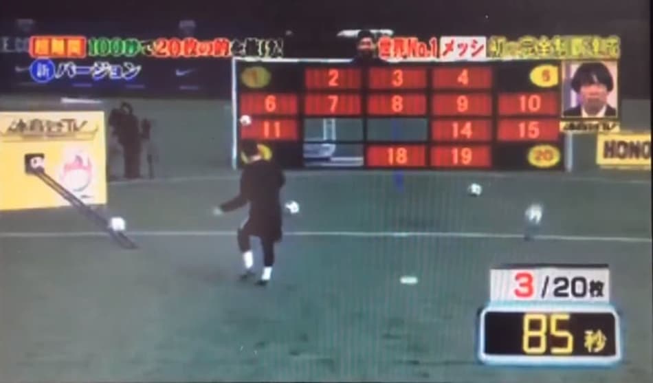 Lionel Messi participa de novo desafio na TV Japonesa