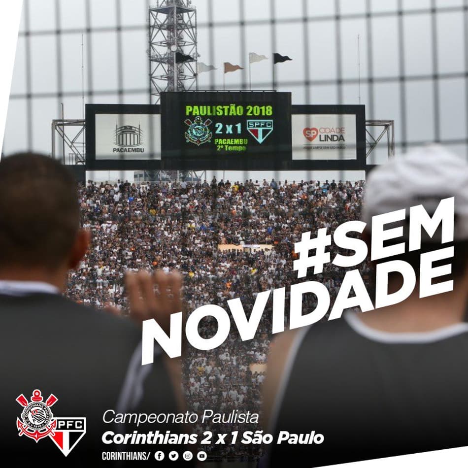 Corinthians usa redes sociais para provocações ao São Paulo