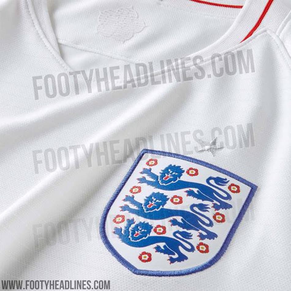 Camisa titular da Inglaterra para a Copa é revelada por site. Veja imagens