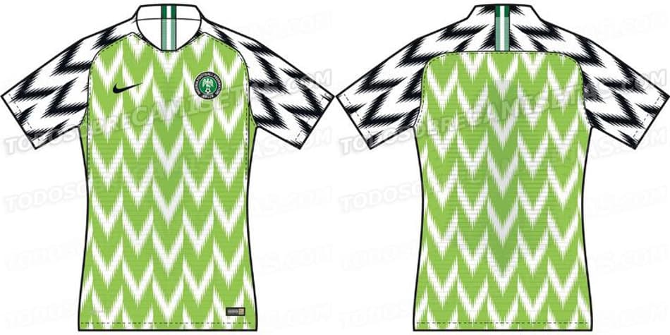 Nigéria vai para a Copa do Mundo com camisa titular de design ousado