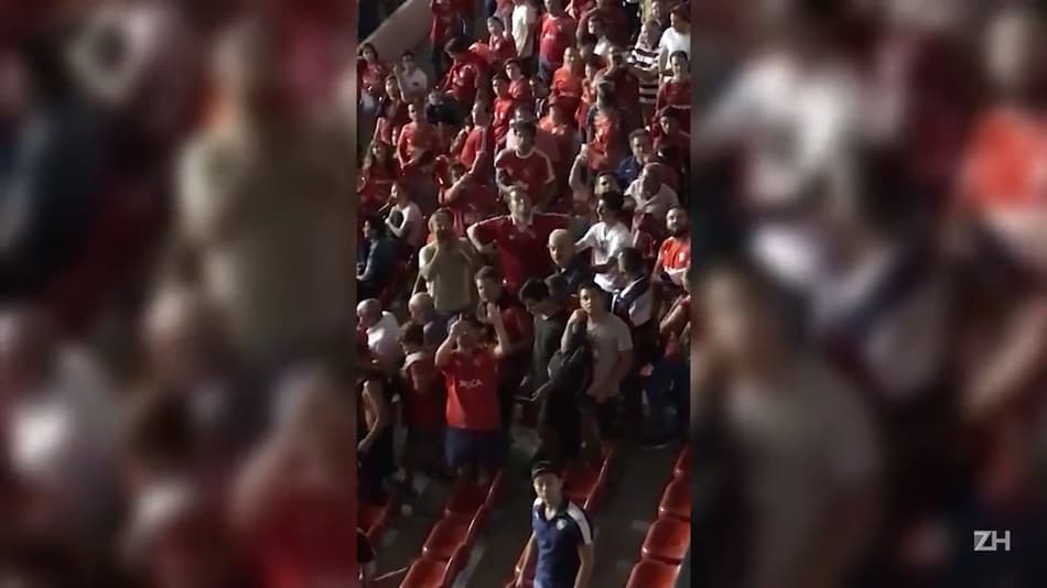 Torcedores do Independiente são flagrados fazendo ofensas raciais a gremistas