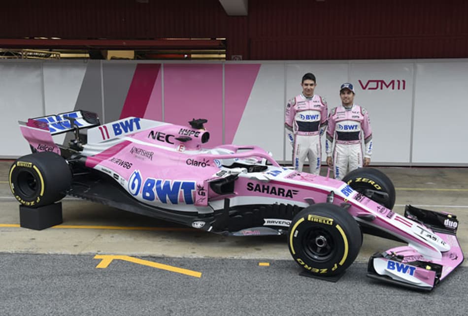 No início dos testes em Barcelona, Force India apresenta o VJM11 para a temporada 2018 da F1
