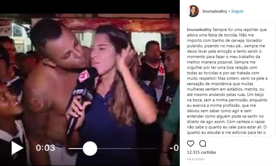 Jornalista é assediada por torcedor do Vasco; Clube tomará providências