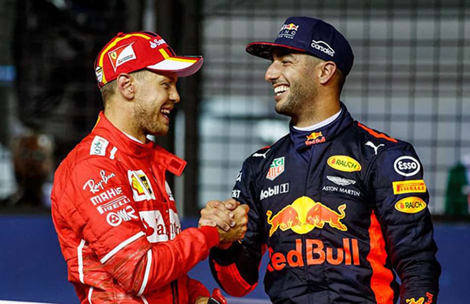 Ricciardo sobre Vettel: “Sempre foi muito honesto e sincero”