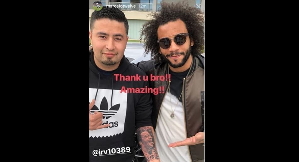 Torcedor do Real Madrid faz tatuagem em homenagem a Marcelo