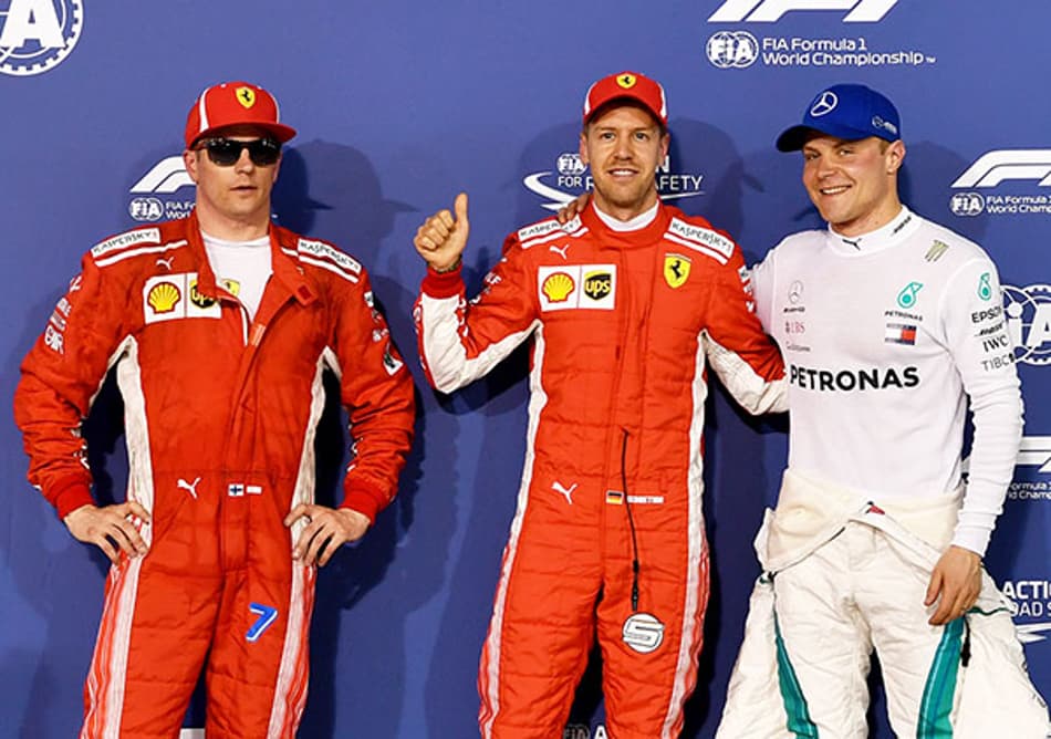 Vettel diz que pole no Bahrein foi "intensa" enquanto Raikkonen sofreu com tráfego