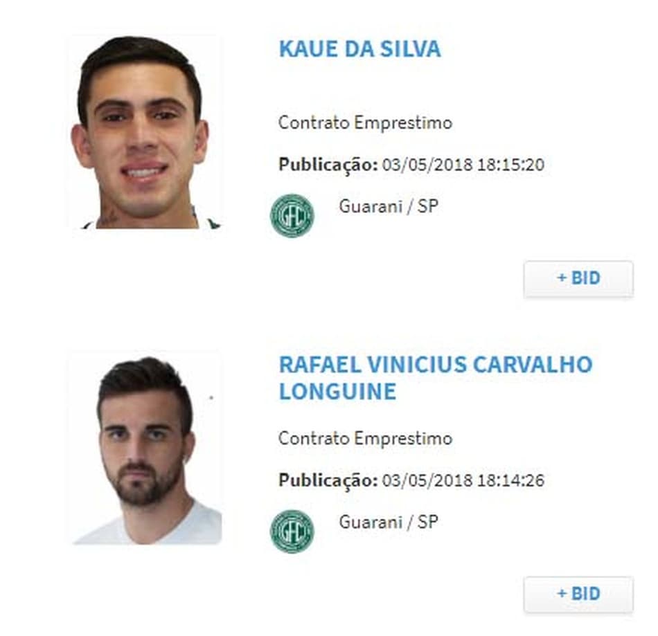 Meia e atacante são regularizados e podem atuar no jogo contra a Ponte