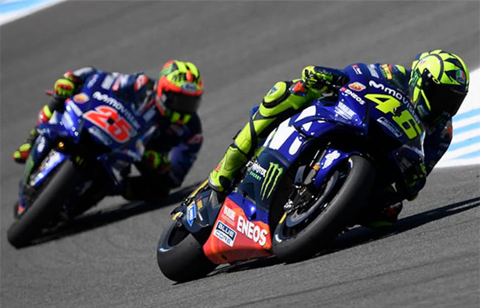 Yamaha com dificuldades larga na quarta fila em Jerez de la Frontera