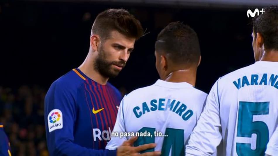 Piqué a Casemiro: 'Pode fazer quantas faltas quiser, não vai levar amarelo'