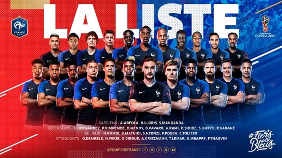 Com Griezmann e Mbappé, França anuncia convocados para a Copa