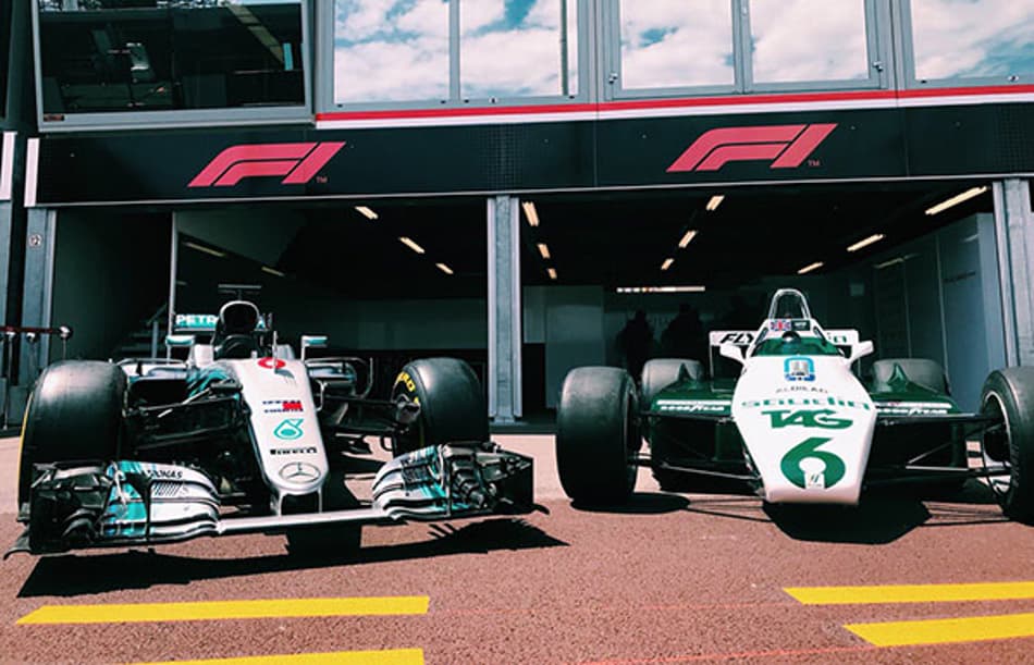 Keke e Nico Rosberg “desfilam” em Mônaco com seus carros campeões da F1