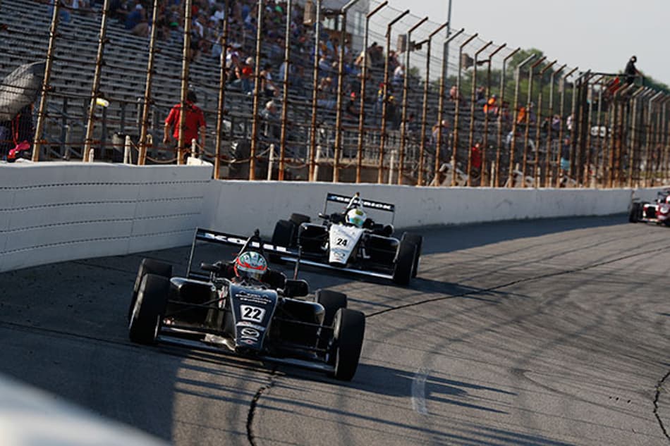 USF2000: Lucas Kohl chega em quarto na única corrida em circuito oval da temporada 2018
