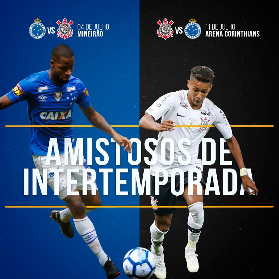 Cruzeiro anuncia datas de amistosos contra o Corinthians