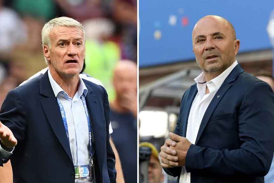 Deschamps e Sampaoli rodam o time e utilizam quase todos os jogadores