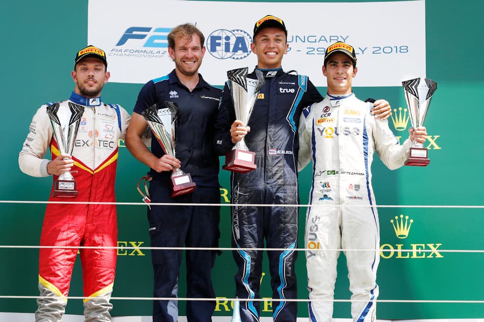 Alexander Albon vence a segunda da F2 na Hungria; Sérgio Sette foi o terceiro