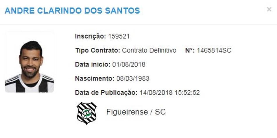 André Santos é regularizado, mas forma física estende dia da estreia