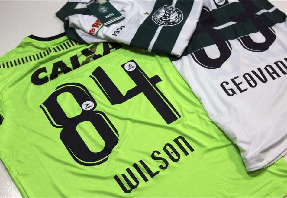 Camisas do Coritiba ganham tipografia exclusiva; saiba detalhes